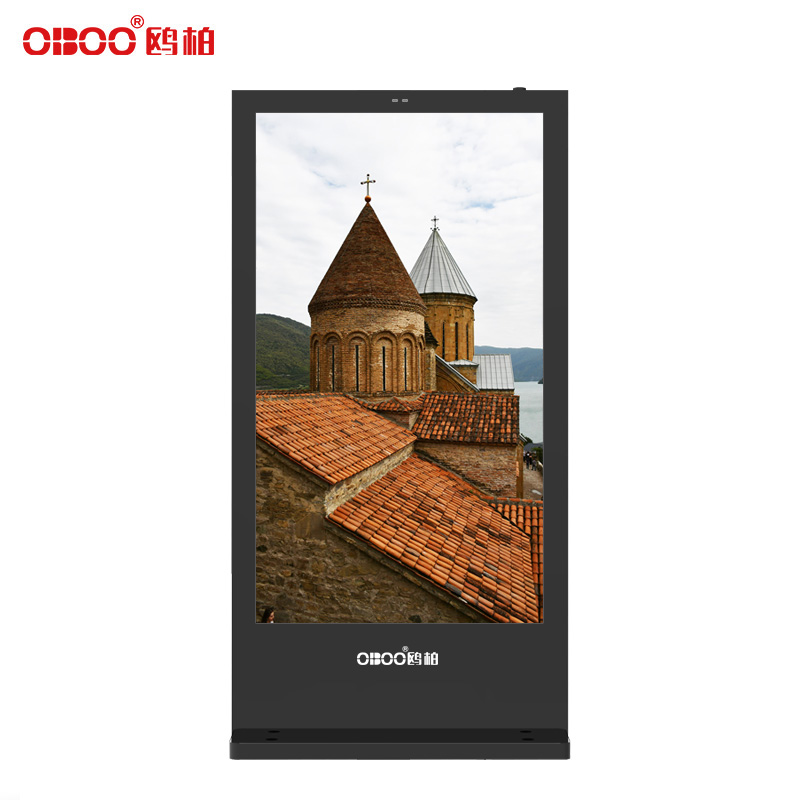 OBOO 98 inch outdoor vertical LCD touch advertising machine