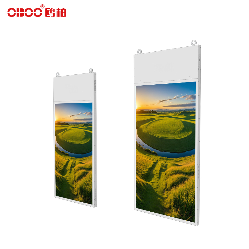 55 inch suspended dual screen display advertising machine