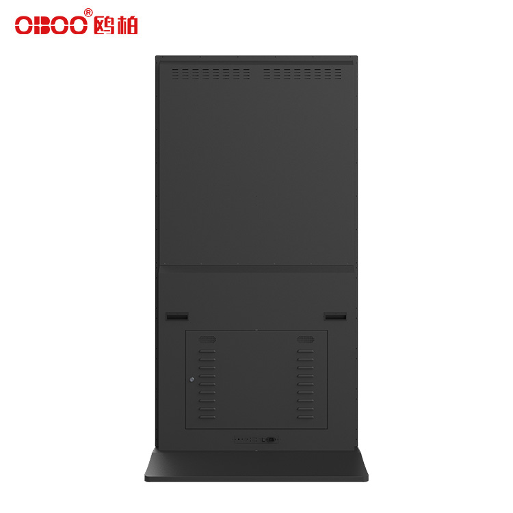 Rear view of vertical infrared touch advertising machine